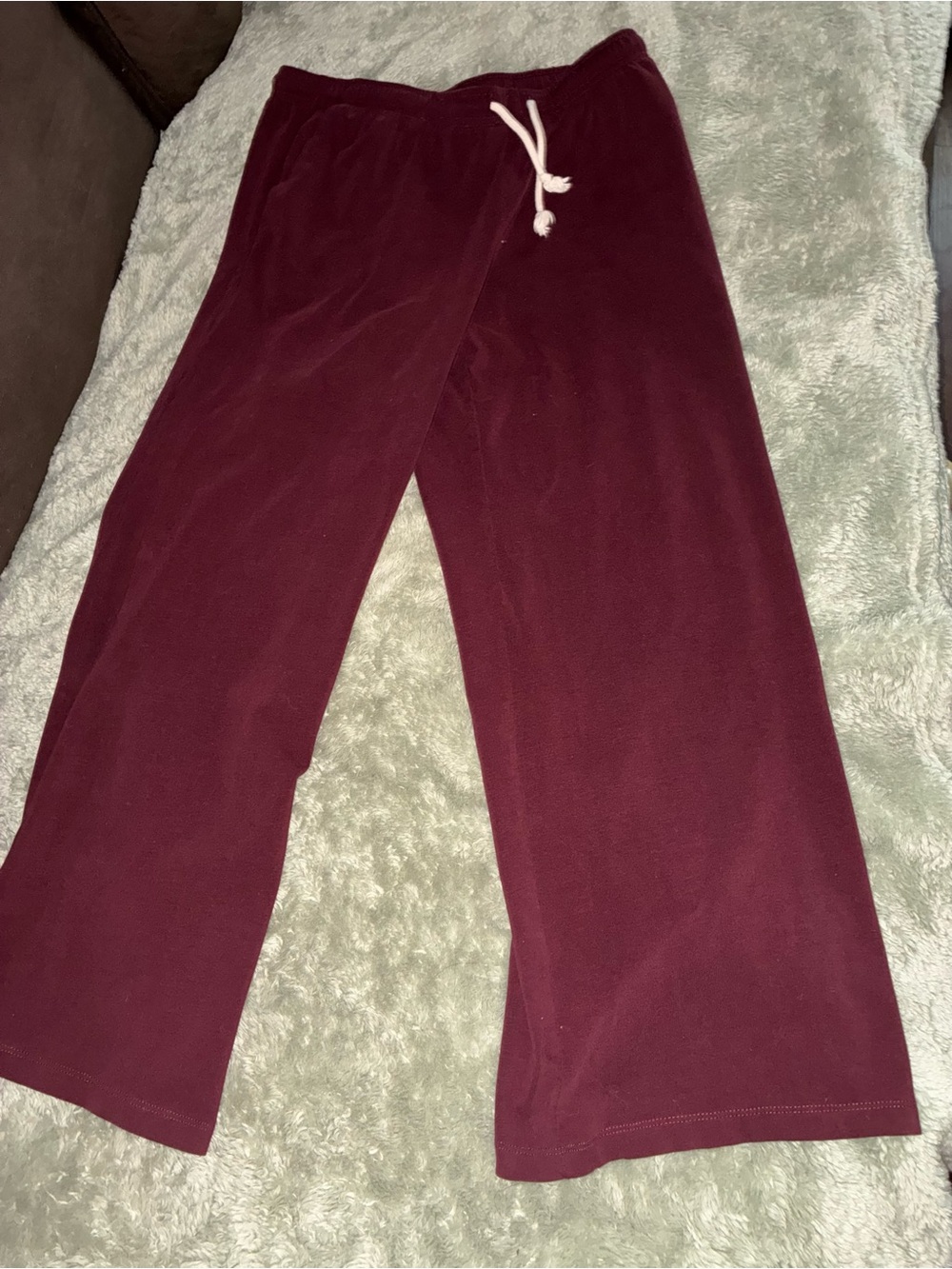 H&M Kids Burgundy Pull-On Joggers with Drawstring